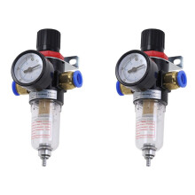 2X Luchtfilter Drukregelaar 1/4 Inch AFR2000 Waterafscheider Luchtgereedschap Compressorfilter met 10 mm Connector