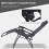 Outsunny Outsunny 3PC Zero Gravity Chairs Sun Lounger Table Set W/ Cup Holders Light Grey 4