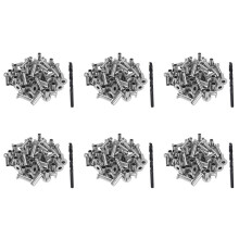 240 Pack T316 Stainless Steel Protector Sleeves for 1/8 Inch Wire Rope Cable Railing DIY Balustrade with 6 Pc Drill Bit