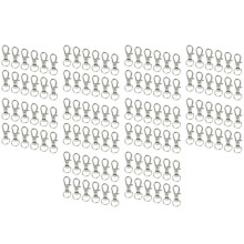 500 Pcs Swivel Clasps Lanyard Snap Hook,Metal Swivel Lanyard Snap Hook Lobster Claw Clasp Silver