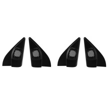 2X Car Door Panel Audio Horn Cover Tweeter Triple-Cornered Speaker Loudspeaker Cover Trim for March 2011
