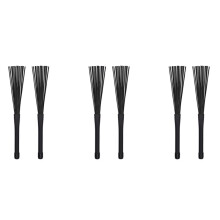 3 Paar Jazz Drum Brushes Retractable Drumsticks 32 cm Schwarz