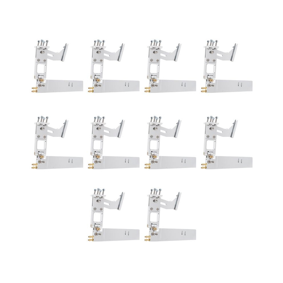 10Pcs Water Absorbing Rudder Aluminum Suction Rudders With Tail 4Mm Shaft Bracket For Cat Rc Jet Boats Parts Silver 6032483044756