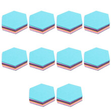 Set of 60 Hexagon Pin Board Self Adhesive Bulletin Memo Photo Cork Boards Colorful Foam Wall Decorative Tiles