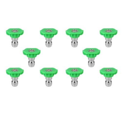 Pressure Washer Spray Nozzle Tip Set, Replacement Sprayer Nozzle Tips for Pressure Washers Accessories,10Pack (Green)