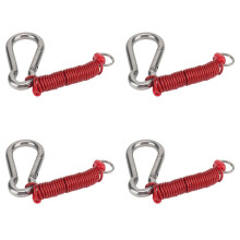 4X Fibbia di Sicurezza con Fune Un Molla per Rimorchio, Cavo Staccabile con Cerniera Un 4 Piedi 80-01-2140 (Rosso)