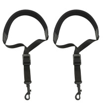 2X Correa de Saxofón Acolchada Ajustable para el Cuello de Saxofón con Gancho de Seguridad Piezas y Accesorios de Saxofón Negro y Café