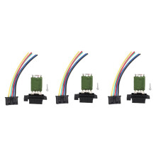 3X Heater Motor Blower Fan Resistor with Wiring Repair Plug Harness for Corsa 13248240 77364061