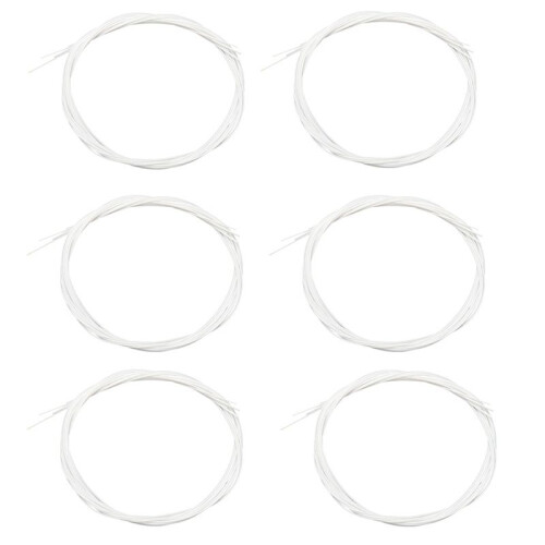 24Pcs/Set White Durable Nylon Ukulele Strings Replacement Part for 21 Inch 23 Inch 26 Inch Stringed Instrument