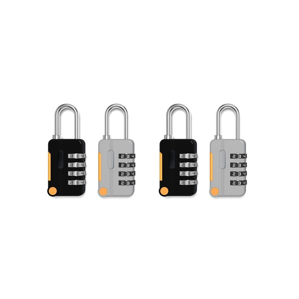 Combination Padlock, 4 Pack Small Waterproof Padlocks For School Gym Locker, Gate, Shed, 4 Digit Code Security Locks 6033158537115