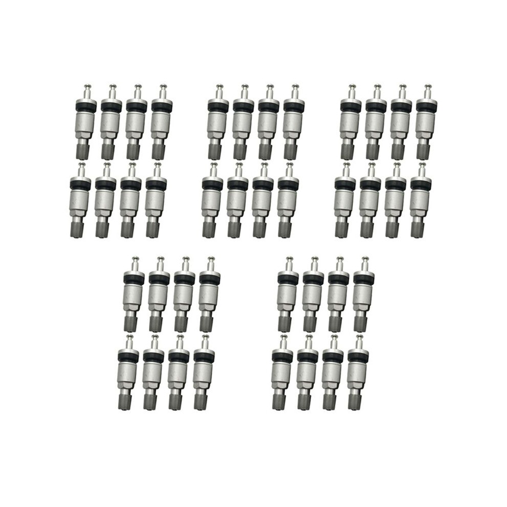 40Pcs Tpms Tire Valves For Alloy Tubeless Valve For Tyre Pressure Monitoring System Sensor Valve Stem Repair Kit Silver 4712820215354