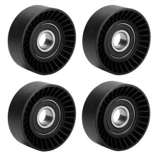 4X Fan Belt Tensioner Pulley V Ribbed Idler for E46 E39 E38 E36 E53 11281433571