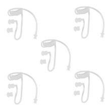 5X Kopfhoerer Zubehoer Transparente Spule Akustische Air Tube Ohrstoepsel fuer Zwei-Wege-Radio Walkie Talkie Ohrhoerer Headset Zubehoer