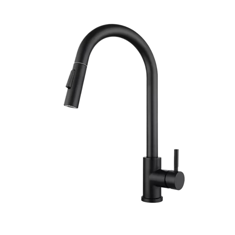 Dual Mode Spout Flexible Pullout Hot And Cold Mixing Faucet Stainless Steel Black Pullout Sprayer Kitchen Sink Faucet 9189345325670
