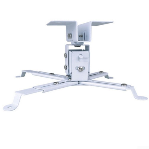 Metal Projector Ceiling Mount 2 Cm Vertical Adjustment Low Profile White Compatible With Projector Models Home Theater