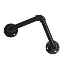 1 Piece Wine Rack Supports for Pipe Shelves Industrial Shelf Brackets Pipe Holder Shelf Brackets for Walls Pipe Shelf Bracket Iron Black