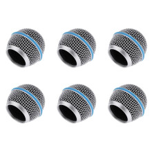 6X Replacement Steel Mesh Microphone Grill Microphone Grille Replacement DIY Parts Accessory for Beta58A