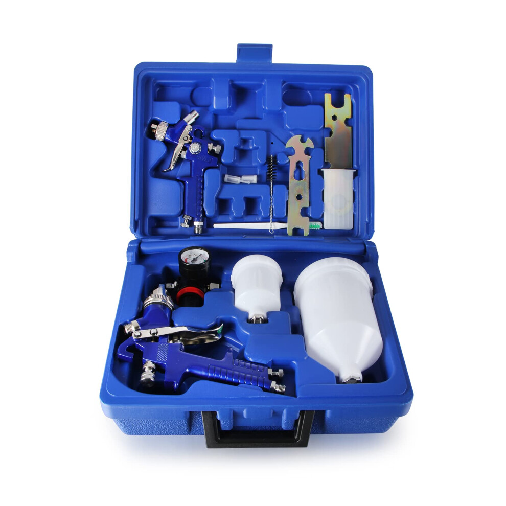 2 X 100 Ml 600 Ml Hvlp Paint Spray Gun Spray Gun Compressed Air Paint Spray Gun 0.8 1.4 Mm Nozzle Set 9382693637611