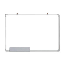 Hanging Whiteboard Single Sided Writing Board with Pen Holder, Aluminum Alloy Frame for Home Teaching and Office (Silver, 60x90cm)