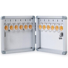Key Cabinet With 24 Hooks, Wall Mounted Or Portable Key Box, Secure Key Storage For Home Office And Garage