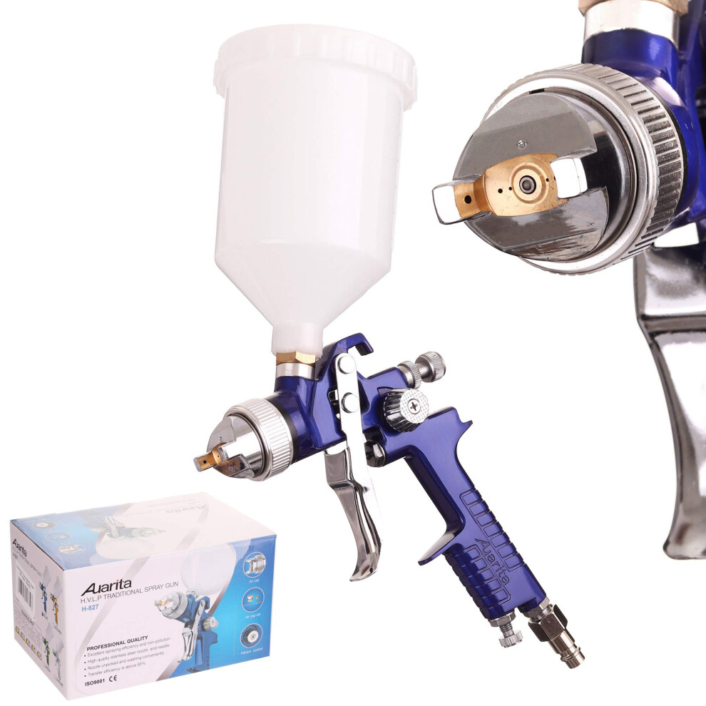Hp Spray Gun H827 Blue 2.5Mm Nozzle 600Ml Atomization For Car Painting 9382693637758
