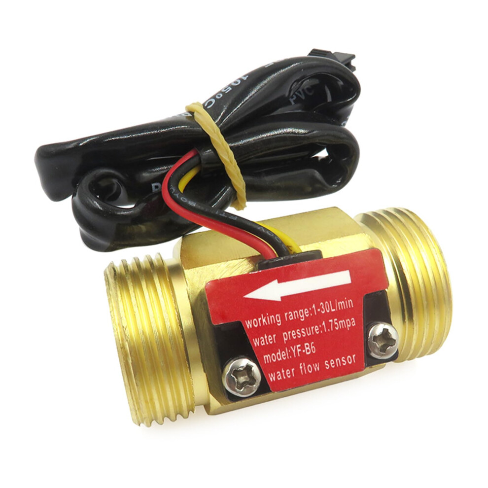 3/4 Inch Water Flow Sensor Meter Dc 3.5V24v, 130L/Min Hall Effect, Accurate Measurement 9199774109239