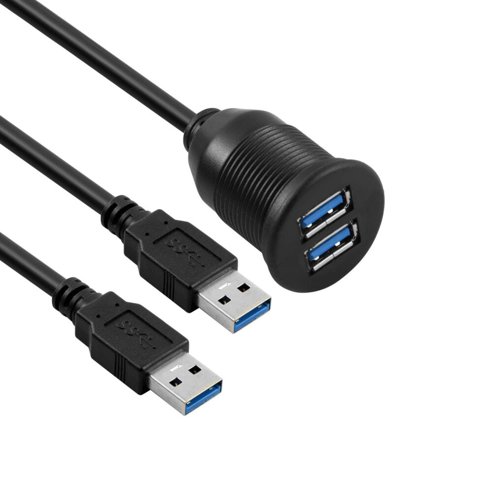 Extension Charger, Usb Panels, Cable For Car, Truck, Boat, Motorcycle, Dashboard (Dual Port, 1M) 1M Dual Port 9347817941944