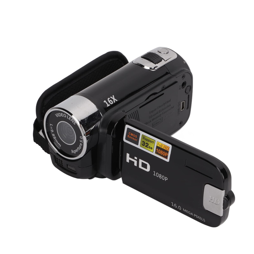Video Camera Camcorder Full Hd 4K 48Mp 270 Rotation 2.7 Inch 16X Zoom Dv Black 9382693638618