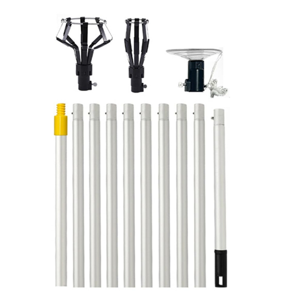 313 Foot Mounted Light Bulb Changer For Ceilings, Light Bulb Changer With Telescopic Pole, Baskets, And Suction Cup 9382693638755
