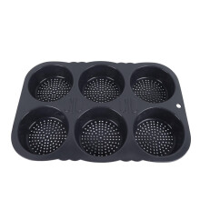 6 Cavity Hamburger Buns Foldable Reusable Bread  40F to 446F Heat Baking for Kitchen