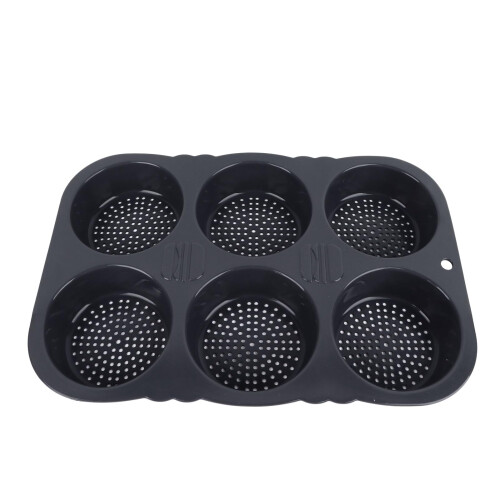 6 Cavity Hamburger Buns Foldable Reusable Bread  40F to 446F Heat Baking for Kitchen