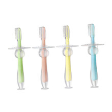 Silicone Teether Toothbrush Set of 4 for Boys and Girls, Soft Bristles, Safe Chewing Teething Toys, BPA-Free
