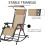 Outsunny Outsunny Folding Recliner Chair Lounge Rocker Zero-Gravity Beige 6