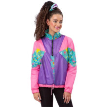 (M, Pastel) Smiffys Womens/Ladies 80s Costume Windbreaker