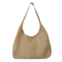 Sac de plage en paille pour femme, sac cabas d'été avec bandoulière tressée, cadeau de plage, grand cabas en paille tressée à la main avec