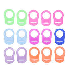 Adorable Pacifier Management, BPA Free Silicone Rings, Soft Silicone Baby Pacifier Clips With Silicone Adapter Rings Offers A Cute And Reliable
