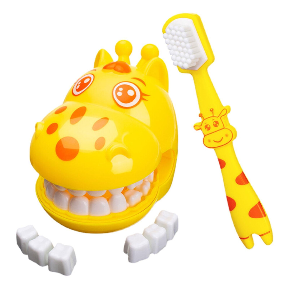 Teeth Brushing Toys Giraffe Simple Teaching Model Educational Dental Hygiene Toy Toothbrush Tool For Learning