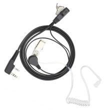 Für Walkie-Talkie-Headset 2-Pin-Ohrstück mit verstecktem Mikrofon und PTT-Taste für BAOFENG und kompatible Funkgeräte