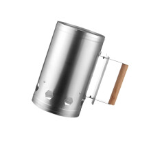 BBQ Chimney Starter Fast Coal Ignition with HeatProtected Handle for Outdoor Camping Grill