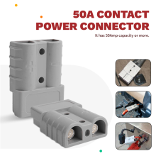 Y17A 10Pcs für Anderson-Stil Steckverbinder DC Power Tool 50A 12-24V 6AWG Doppelpol mit Kupferkontakt-Stromsteckern