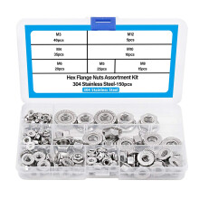 DIY Repairs Metalworking Project Hex Flange Nuts Stainless Steel Nuts For Automotive Hex Lock Nuts Flange Design