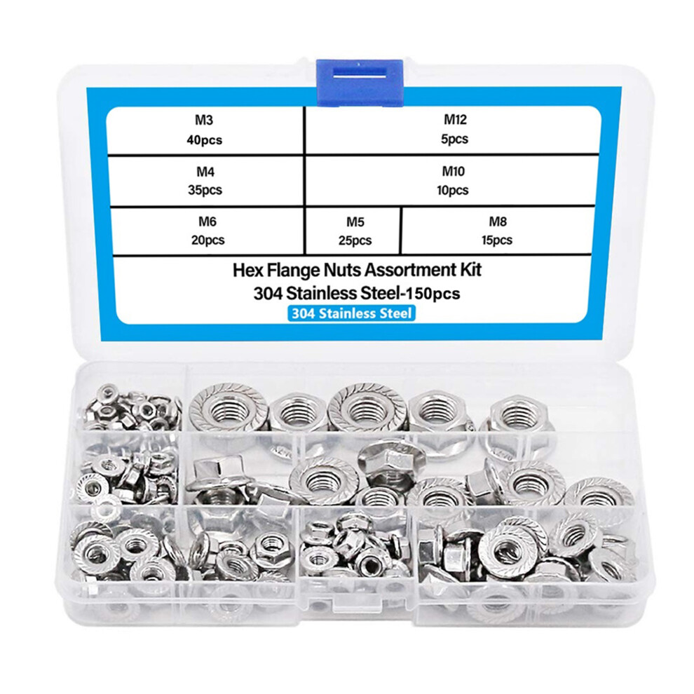 Diy Repairs Metalworking Project Hex Flange Nuts Stainless Steel Nuts For Automotive Hex Lock Nuts Flange Design 6935161504576