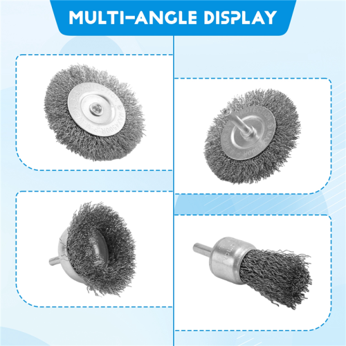 Y17A Wire Brush For Drill, Wire Wheel Brush Cup Set, Stripping And Drill Attachment
