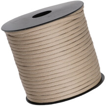 9 Cores 4mm Paracord Umbrella Rope for Outdoor Camping, Emergencies, Tent Canopies, Windproof Braided Beige