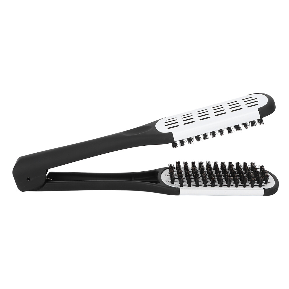Easy-Grip Double Sided Hair Brush Straightener - Reduces Hair Frizz