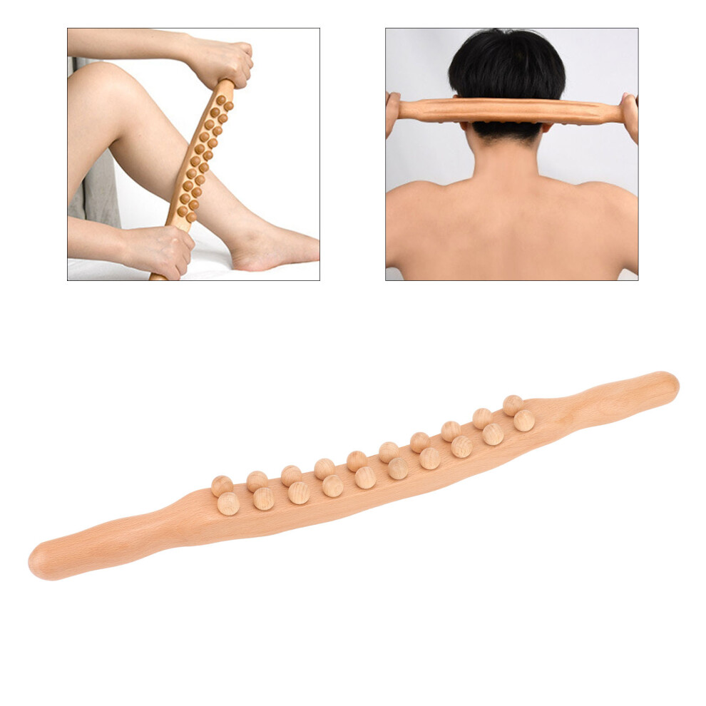 Double Row Massage Roller with 20 Beads for Effortless Body Stress Release