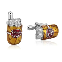 Cufflinks Wedding Gift, Yellow Stainless Steel Cufflinks Cigar Jewelry, No Gemstone