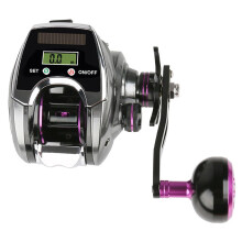 6+1BB 8.0:1 Digital Display Baitcasting Reel with Solar Charging System, High Speed Fishing Reel and Line Counter