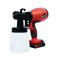 Wireless Spray Gun, Spray Gun 2000mAh Lithium Battery Portable Pressure Spray Gun for Latex Disinfection, Even Spraying (Red)