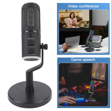 RGB-Dynamisches Mikrofon mit XLR/USB, 16/24-Bit Kardioid